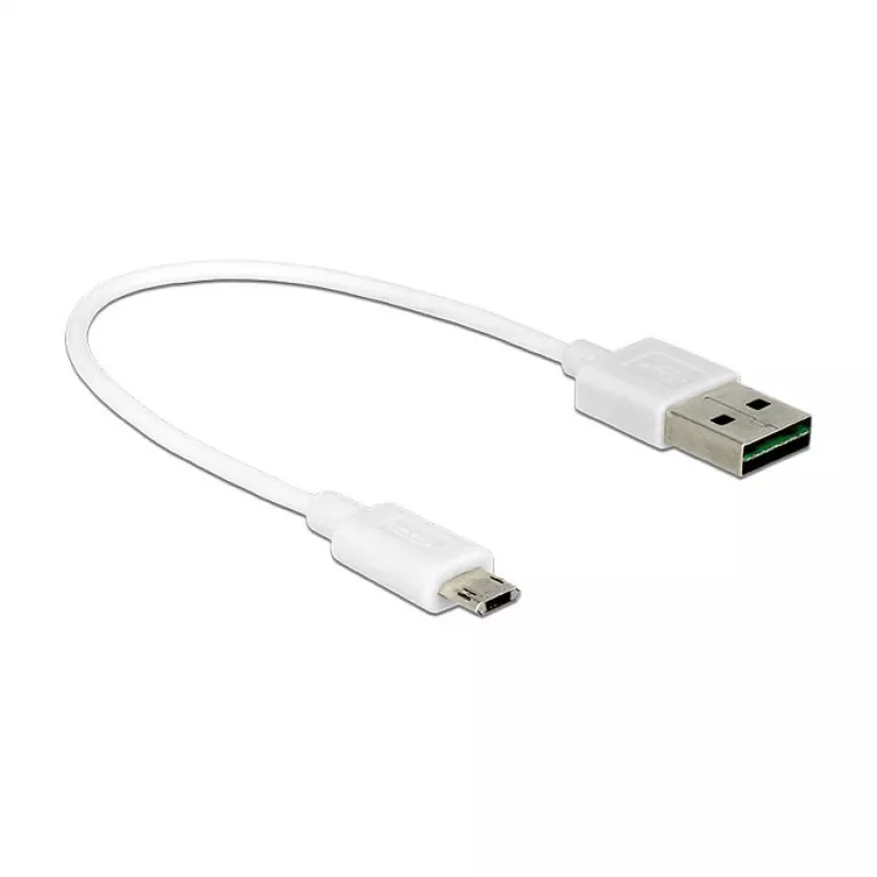 USB Cable DeLOCK 84805 USB 2.0 0.2m USB A Micro-USB B White