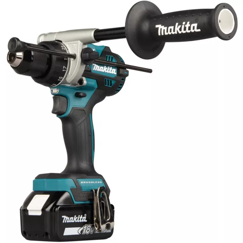Cordless Impact Drill Driver DHP492RTJ, 18Volt (Blue/black, 2x Lithium-Ion-Battery 5,0Ah, MAKPAC Gr.2)