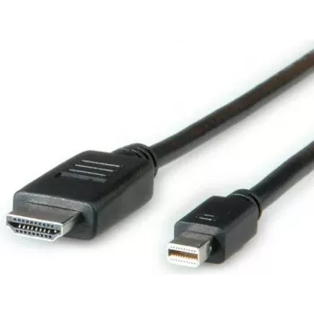 ROLINE - Video- / Audio Cable - DisplayPort / HDMI - 30 AWG - Mini DisplayPort (M) - HDMI, 19-pin (M) - 4.5 m - Shielded - Black (11.04.5793)