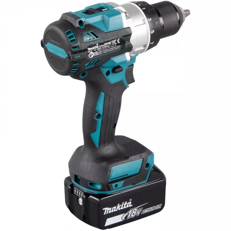 Makita DDF486RTJ drill 2100 RPM 2.6 kg Black, Blue