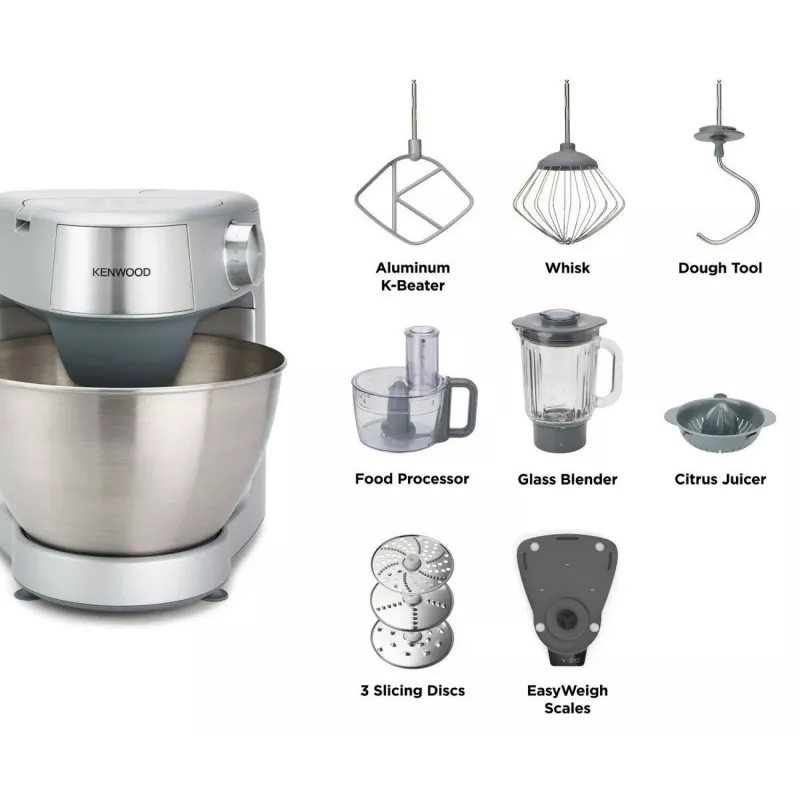 Kenwood Prospero+ food processor 1000 W 4.3 L Silver, Stainless steel Built-in scales