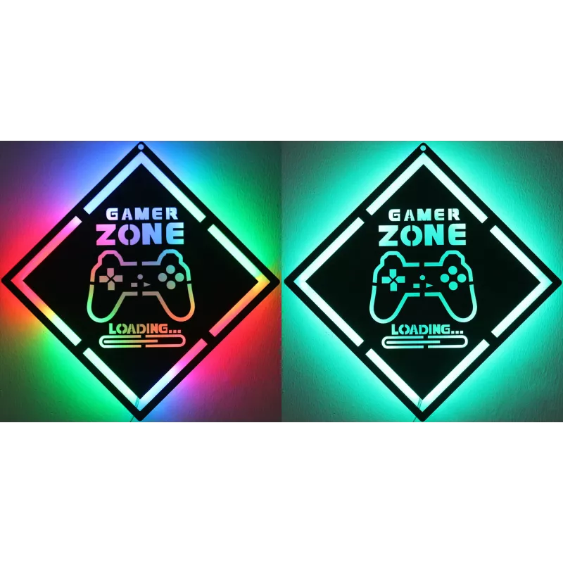 LED neon sign MANTA MASNL132RGB Style Neon Lights GAMER ZONE, RGB illuminated wall décor