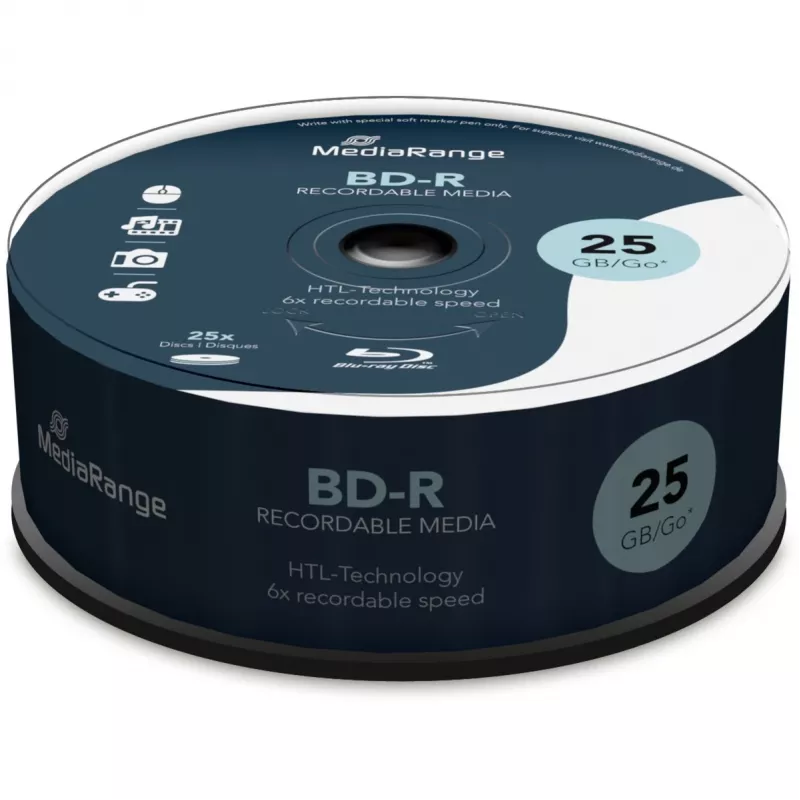 BD-R blank disc MediaRange MR514 25 GB 25 pc(s)