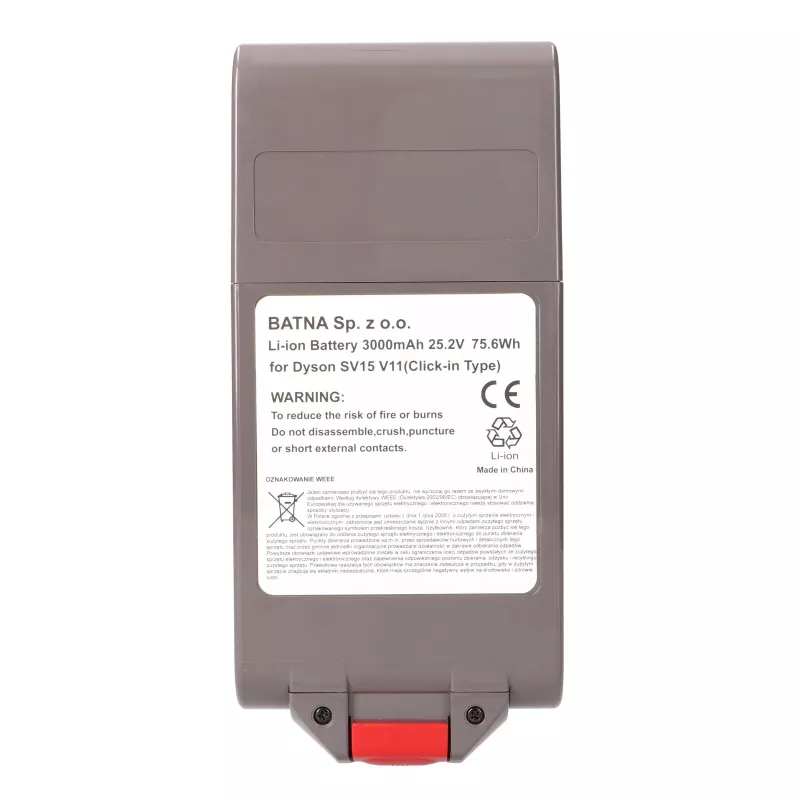 Replacement battery for Dyson V11 25.2V 3000mAh by Extralink