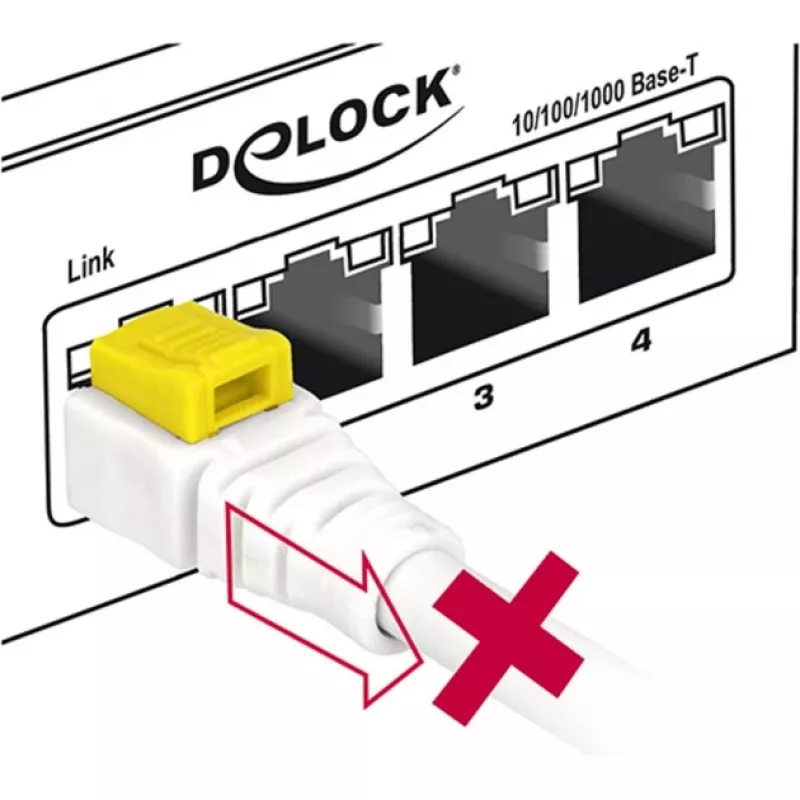 Networking Cable DeLOCK 85330 RJ-45 Cat6a 0.5m White