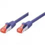 Tecline exertis Connect - Patch-Cable - RJ-45 (M) to RJ-45 (M) - 5 m - SSTP-Cable - CAT 6 - Halogen-Free - lilac (71505V)