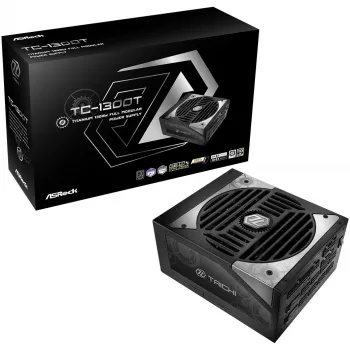 Power supply unit ASROCK Taichi TC-1300T 1300 W 20+4 pin ATX 80 PLUS Titanium, black, 135 mm fan