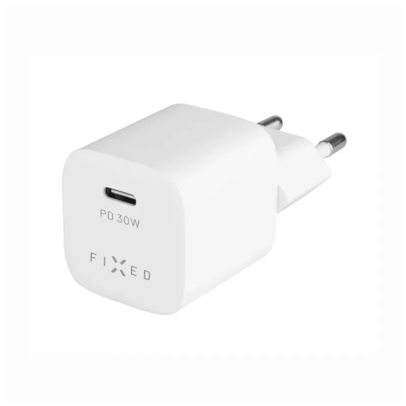 Portable USB-C Travel Charger FIXED FIXC30M-C-WH 30W Compact Design