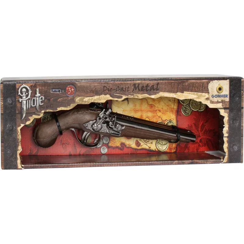 Toy metal pirate gun Pulio model 15541/0 with realistic design