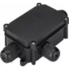 Wentronic Goobay IP-66 Schutzbox for Terminal Blocks PG9, Black - for safely connecting 3 cables (56660)