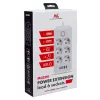 Power strip MACLEAN MCE391 W — 6 sockets, 4×USB-A + 1×USB-C, 3 m cable, 110–240V, 2500W, white