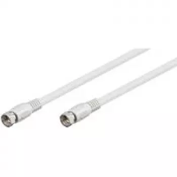 Wentronic Goobay SAT Connection Cable, 100% Shielded, White, 3.5 m - F-Plug F-Plug (27498)