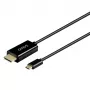 USB-C cable SAVIO CL-191 2 m — USB-C to USB-C, male-to-male, black, plastic jacket, copper conductor
