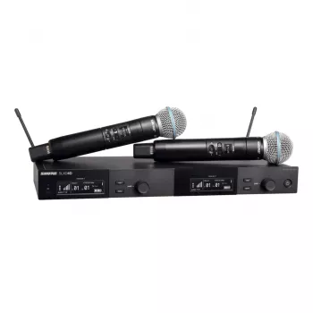 Shure SLXD24DE/B58-G59 - dual digital wireless system with two transmitters/handheld microphones (470 - 514 MHz)
