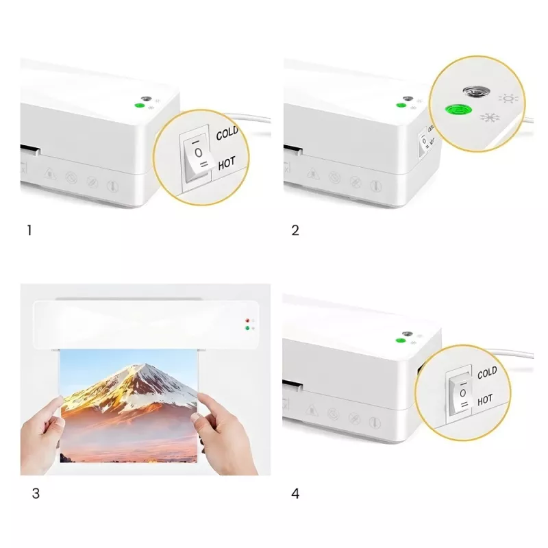 Cold/hot laminator SAVIO LR-01/W — max width 230 mm, 320 mm/min, 300 W, white