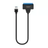 SAVIO SATA to USB 3.1 Gen 1 interface cable AK-68, SATA female to USB-A male, 5 Gbit/s, 0.25 m, black