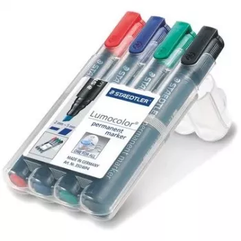 Marker Staedtler Lumocolor 350 WP4 4 pc(s) Black Blue Green Red