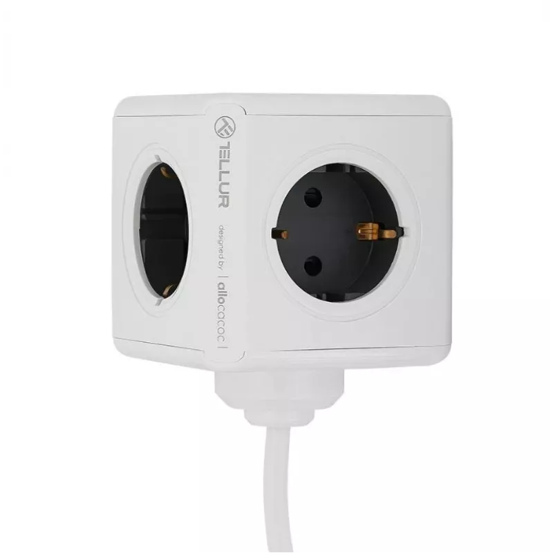 Power strip Tellur Power Cube Extended 4 Outlets 2 USB ports