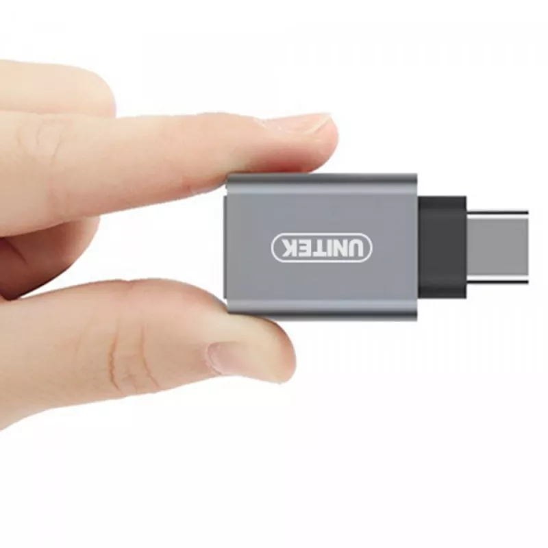 UNITEK Y-A025CGY cable interface/gender adapter USB Type-C USB Type-A Metallic