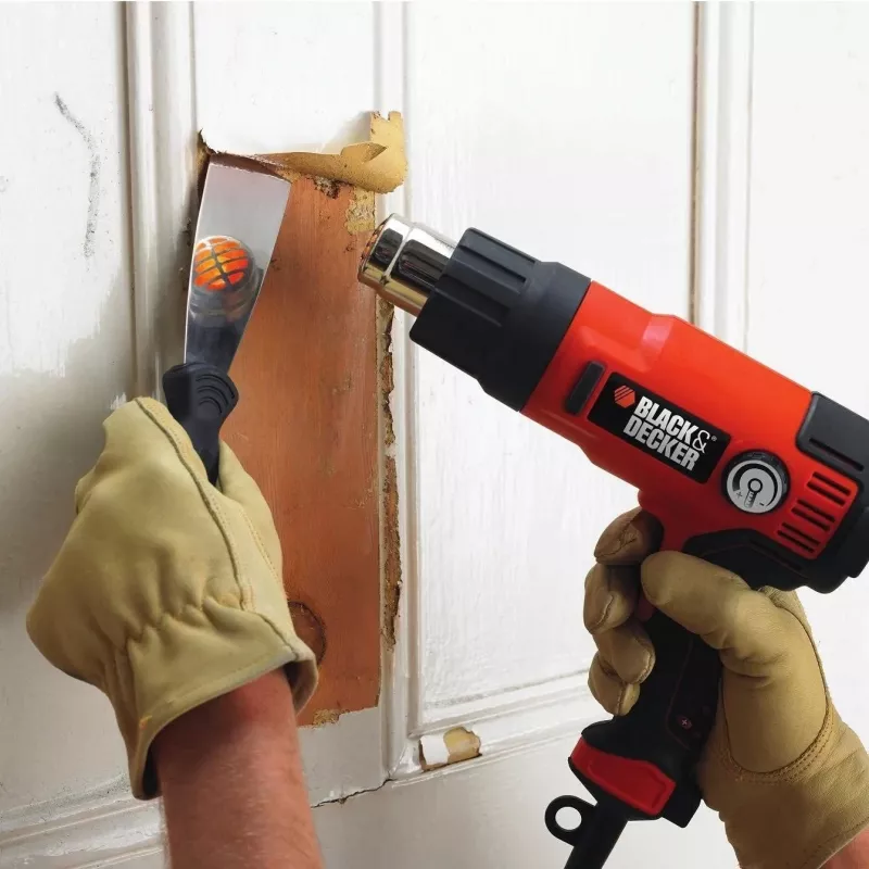 Hot air gun Black & Decker KX2200K-QS — 2000 W, 720 L/min, up to 645°C, pistol handle, 900 g