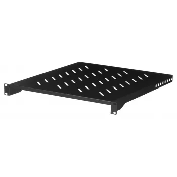 Rack shelf LANBERG AK-1005-B — 1U 19 inch rack shelf, 500 mm depth, 482.6×45 mm, black, 25 kg capacity