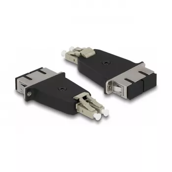 DeLOCK Optical Fiber Hybrid Coupler LC Duplex male to SC Duplex female beige