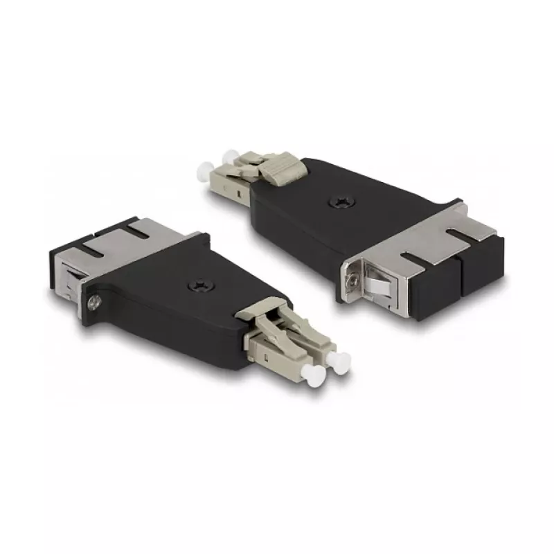 DeLOCK Optical Fiber Hybrid Coupler LC Duplex male to SC Duplex female beige