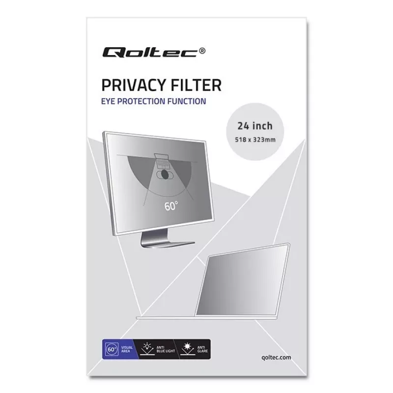 Privacy filter Qoltec 51061 for 61 cm (24 inch) Monitor