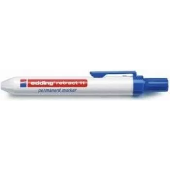 Permanent Marker Edding Retract 11 Bullet Tip Blue