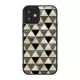 Protective phone case iKins for Apple iPhone 12 mini, pyramid texture, black