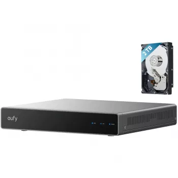 Network Video Recorder Eufy S4 — 8-channel NVR, 4K (3840x2160), 2 TB HDD, expandable to 16 TB, Black/Grey