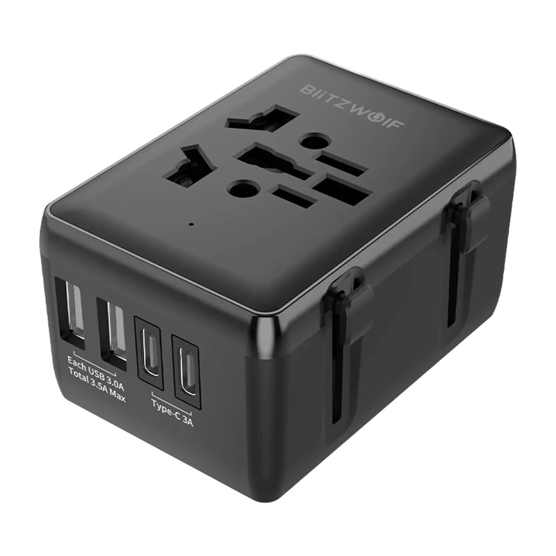 Travel adapter BlitzWolf BW-TA1 4-in-1 with 2× USB PD 20W ports