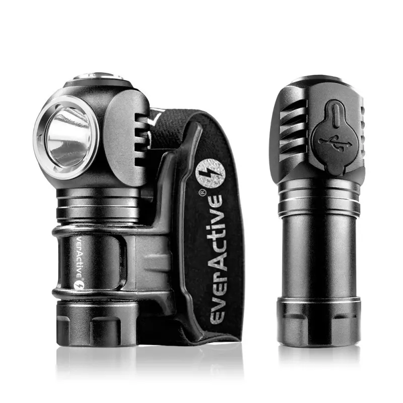 flashlight LED 3 operating modes 10 W 500 Lumens aluminium enclosure rechargeable waterproof FL-55R Dripple - Everactive