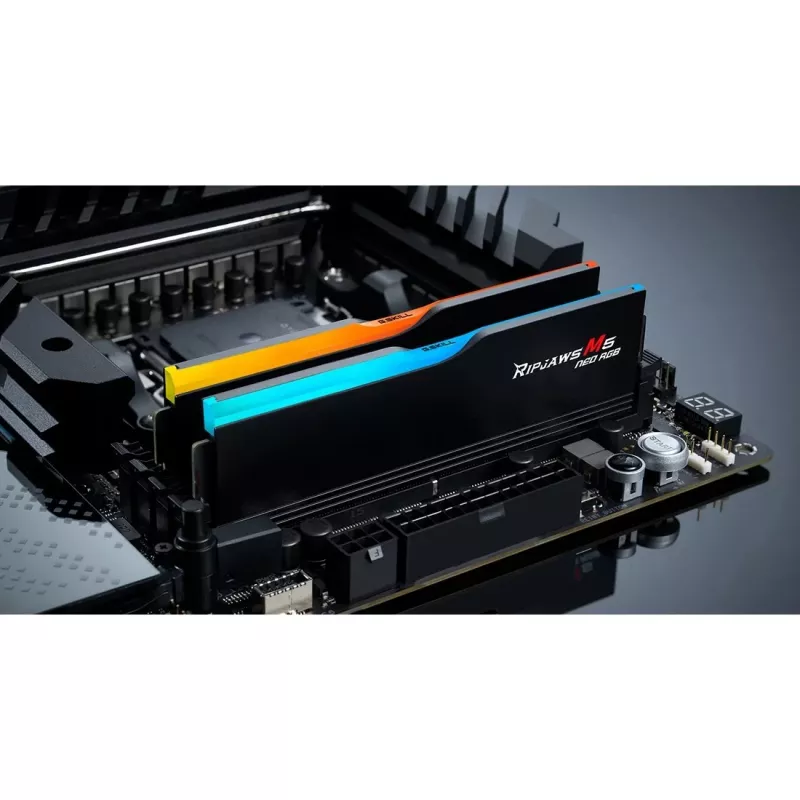 DIMM 64 GB DDR5-6000 (2x 32 GB) Dual-Kit, Arbeitsspeicher schwarz, F5-6000J2836G32GX2-RM5NRK, Ripjaws M5 Neo, AMD EXPO