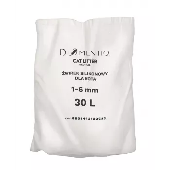 Cat litter DIAMENTIQ Neutral clumping silicone granules 30 L — unscented, 1–6 mm