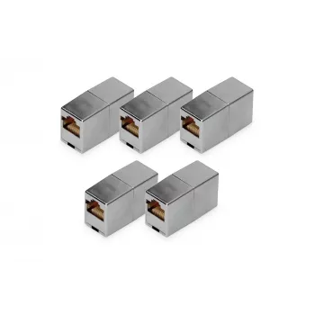 RJ45 Modular Coupler Digitus DN-93901-5 5 pieces Gold Plated Silver