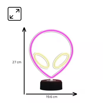 Table lamp MANTA SNL86PK Style Neon Lights UFO Pink – decorative neon-style pink lamp