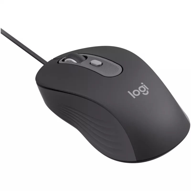 Logitech Signature Wired M520 for Business Optical Wired Mouse USB-C Plug-and-Play Windows/Mac/Chrome/PC/laptops - Graphite