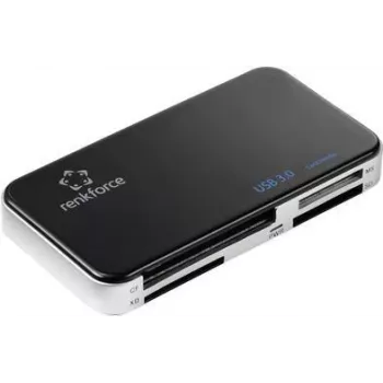 Renkforce RF-PCR-350 External USB 3.0 Card Reader, Black (RF-5173664)