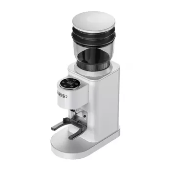 Electric grain mill HiBREW G7 (white) — countertop home grinder for malt and cereals