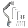 Monitor mount MACLEAN MC-969 double arm gas spring for 17–45 inch screens, max load 16 kg