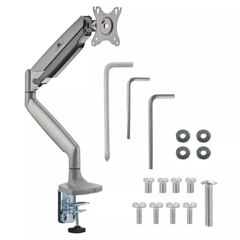 Monitor mount MACLEAN MC-969 double arm gas spring for 17–45 inch screens, max load 16 kg