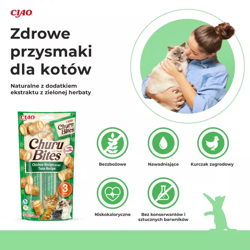 INABA Churu Bites Tuna with chicken - cat treats - 3x10 g