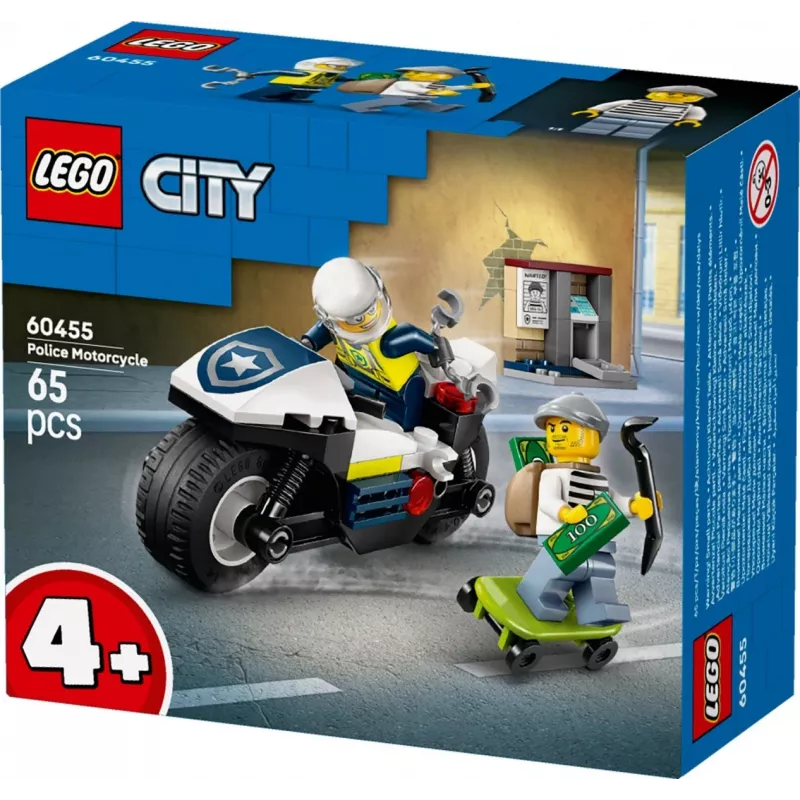 LEGO City Police Motorcycle Chase set 60455 — 65 pieces, 2 minifigures, ages 4+