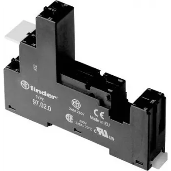 FINDER 97.02.0 97.02.0 rail socket with screw terminal black (97020)