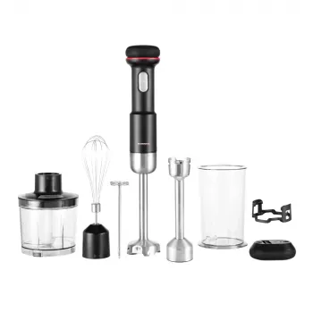 Immersion hand blender GASTROBACK Cordless Design 5-in-1 — 180 W, 0.5 L bowl, battery-powered, stainless steel blades