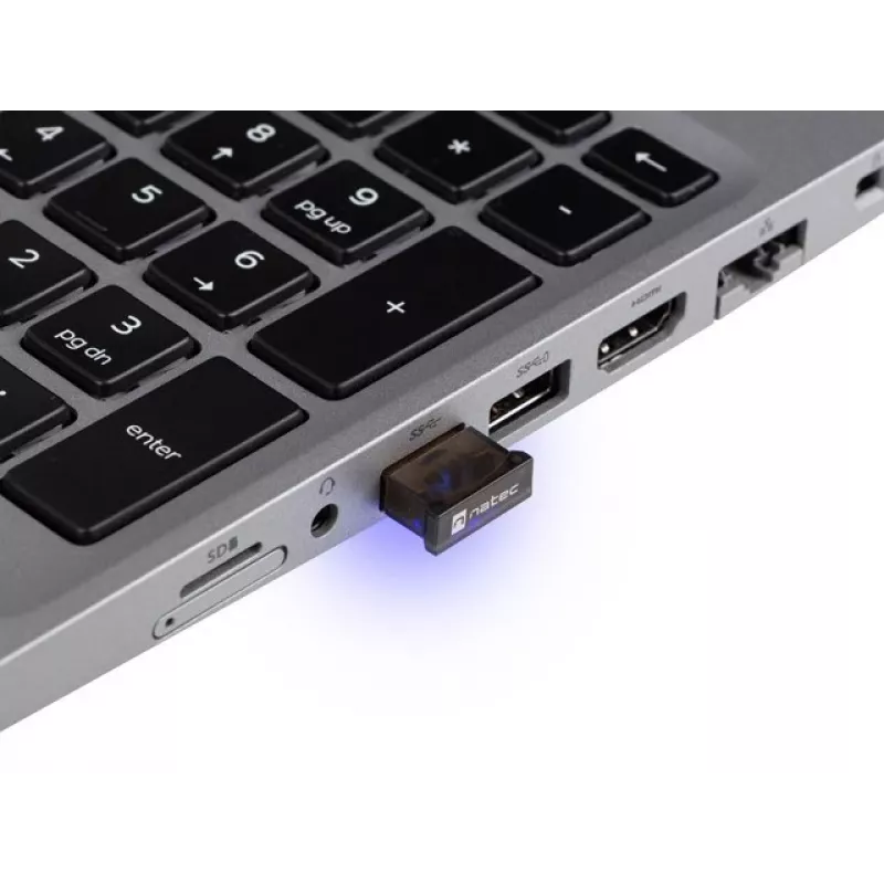 BLE beacon NATEC NBD-2003 USB Bluetooth 5.0 adapter — black, 20 m range, USB Type-A
