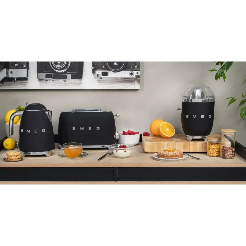 Toaster Smeg 50's Style TSF01BLMEU 2 Slice Black Stainless Steel