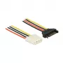 Internal power cable DeLOCK 60137 0.5 m SATA 15-pin Molex 4-pin