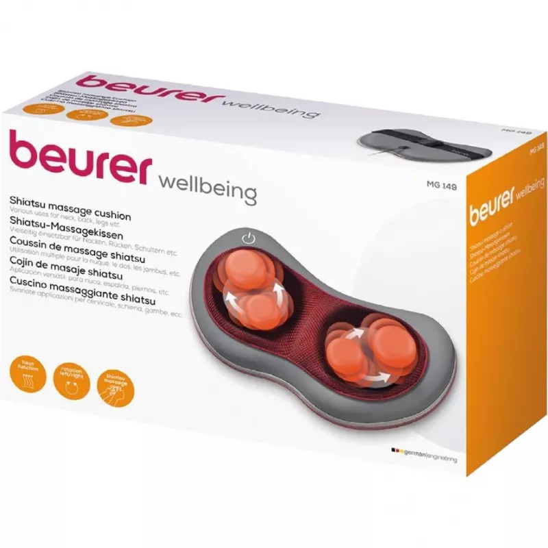 Beurer Massager MG 149 gray-red with heat and vibration, model 64303